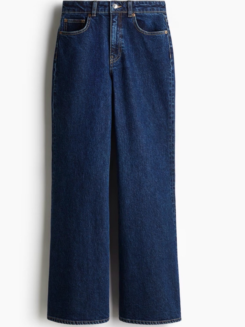 NWT, H&M Flared High Rise Jeans, Dark Wash Denim, Size 14, 31.5 “ inseam